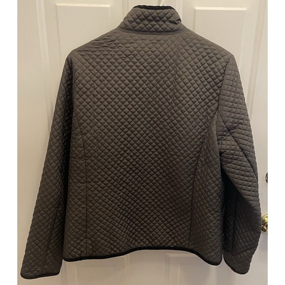 Cambridge Dry Goods Quilted Full Zip Jacket Olive Green Outdoor Forest Classic‎ - Picture 5 of 6